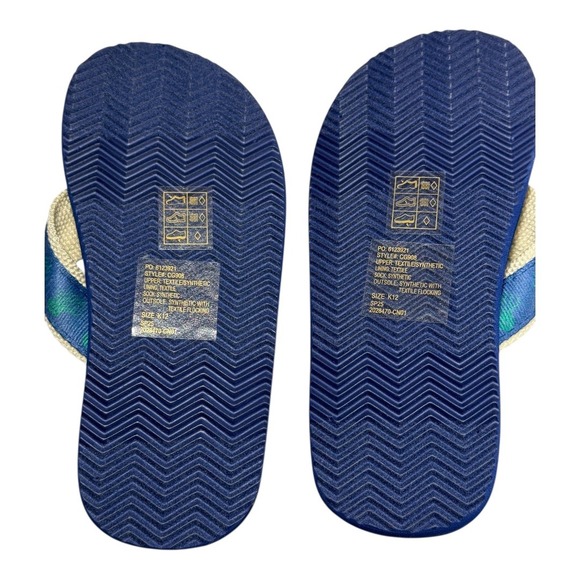J Crew Kids Jellyfish Flip Flop Sandals Size K12 Blue Green Print NWT‎ - Picture 4 of 5